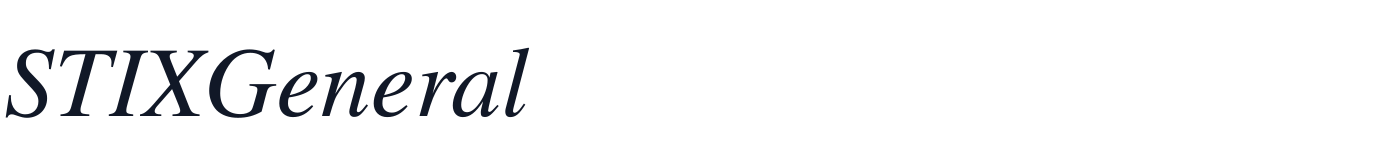 STIXGeneral — STIXGeneral-Italic.otf