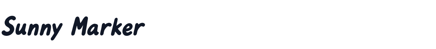 Sunny Marker — SunnyMarker-BoldItalic.ttf