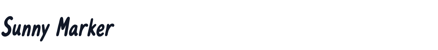 Sunny Marker — SunnyMarker-CondensedItalic.otf