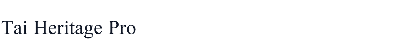 Tai Heritage Pro — TaiHeritagePro-Regular.ttf