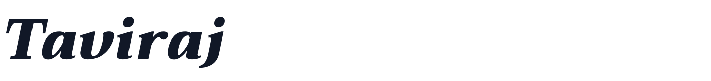 Taviraj — Taviraj-BlackItalic.ttf