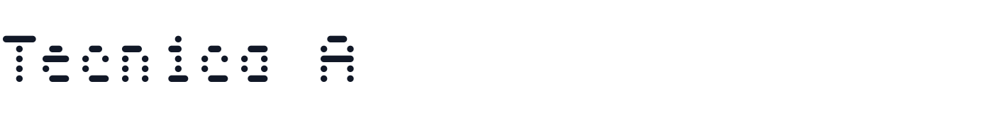 Tecnica A — TecnicaA-FixedScan.otf