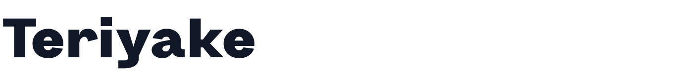 Teriyake — Teriyake-Black.otf