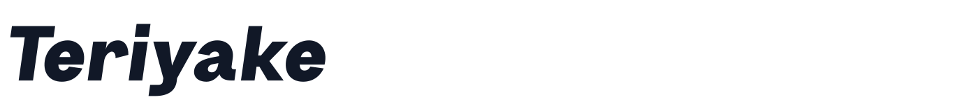Teriyake — Teriyake-BlackItalic.otf