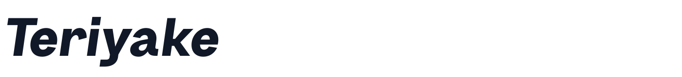 Teriyake — Teriyake-BoldItalic.otf