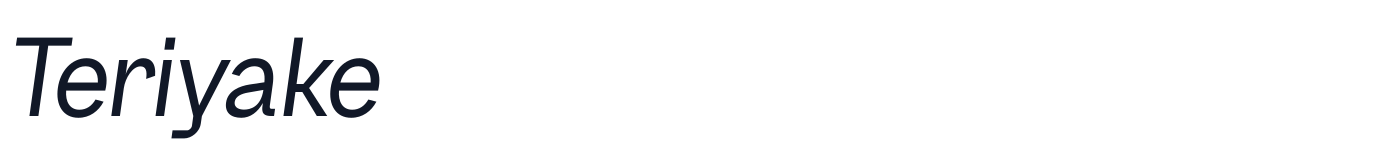 Teriyake — Teriyake-Italic.otf