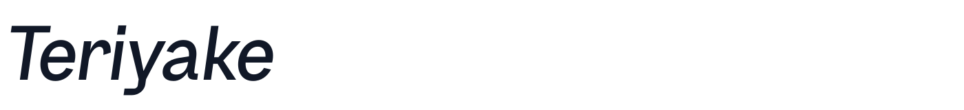 Teriyake — Teriyake-MediumItalic.otf