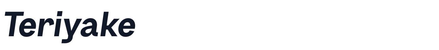 Teriyake — Teriyake-SemiBoldItalic.otf