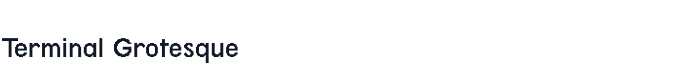 Terminal Grotesque — terminal-grotesque.ttf