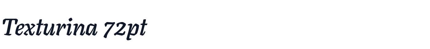 Texturina 72pt — Texturina72pt-BoldItalic.ttf