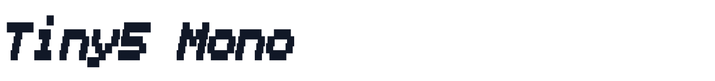 Tiny5 Mono — Tiny5Mono-BoldItalic.ttf