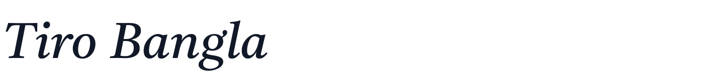 Tiro Bangla — TiroBangla-Italic.ttf