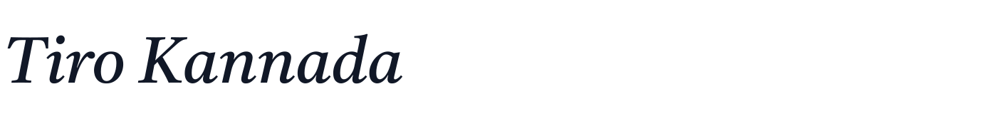 Tiro Kannada — TiroKannada-Italic.ttf