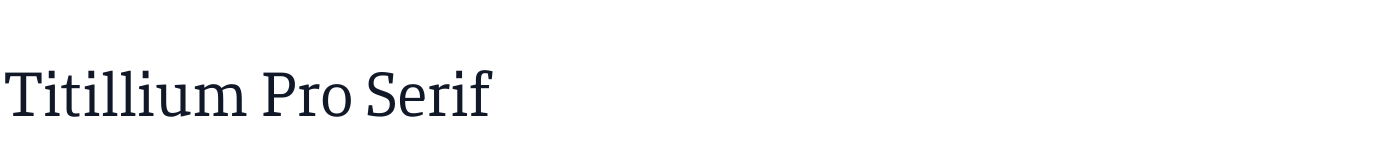 Titillium Pro Serif — TitilliumProSerif-Regular.otf