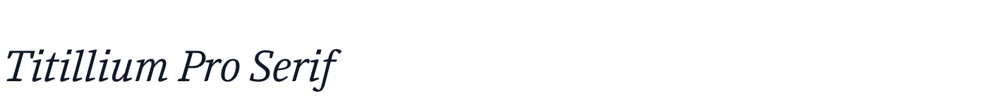 Titillium Pro Serif — TitilliumProSerif-RegularItalic.otf