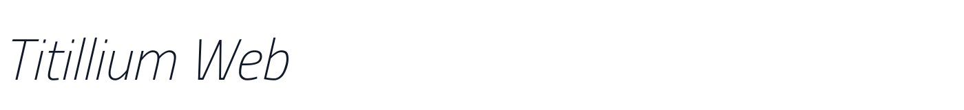 Titillium Web — TitilliumWeb-ExtraLightItalic.ttf
