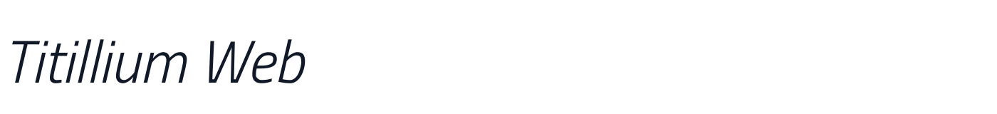 Titillium Web — TitilliumWeb-LightItalic.ttf