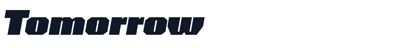 Tomorrow — Tomorrow-BlackItalic.ttf