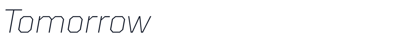 Tomorrow — Tomorrow-ExtraLightItalic.ttf