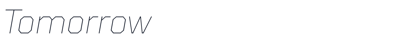 Tomorrow — Tomorrow-ThinItalic.ttf