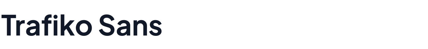 Trafiko Sans — TrafikoSans-Bold.ttf