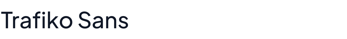 Trafiko Sans — TrafikoSans-Medium.ttf
