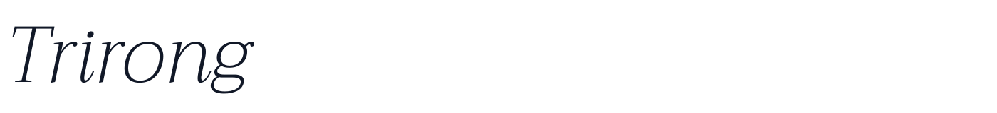 Trirong — Trirong-ExtraLightItalic.ttf