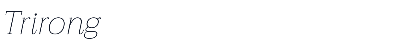 Trirong — Trirong-ThinItalic.ttf