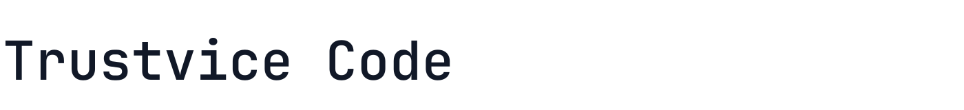 Trustvice Code — TrustviceCode-SemiBold.ttf