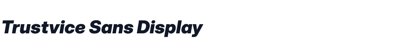 Trustvice Sans Display — TrustviceSansDisplay-BlackItalic.ttf