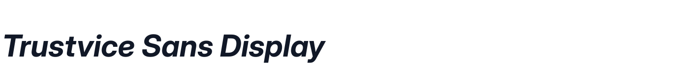 Trustvice Sans Display — TrustviceSansDisplay-BoldItalic.ttf