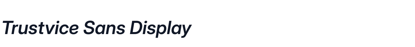 Trustvice Sans Display — TrustviceSansDisplay-SemiBoldItalic.ttf