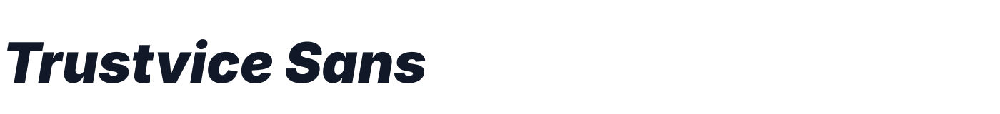 Trustvice Sans — TrustviceSans-BlackItalic.ttf