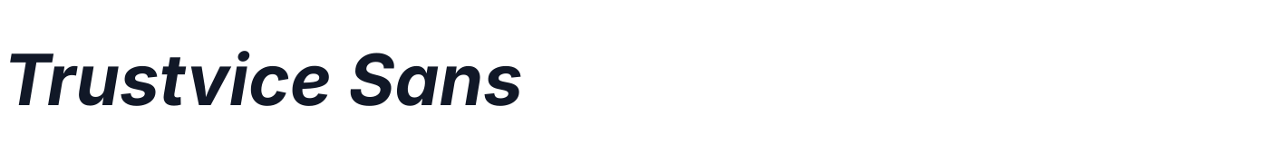 Trustvice Sans — TrustviceSans-BoldItalic.ttf