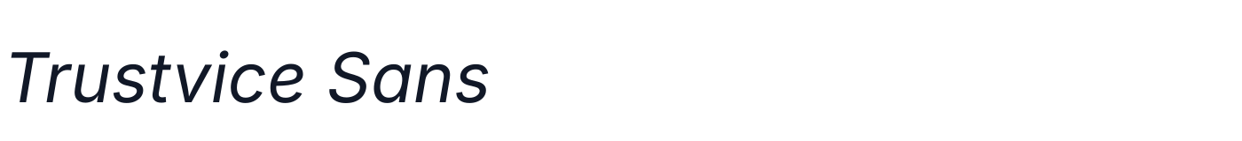 Trustvice Sans — TrustviceSans-Italic.ttf