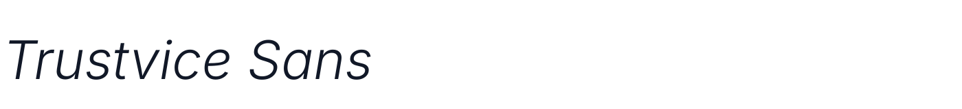 Trustvice Sans — TrustviceSans-LightItalic.ttf