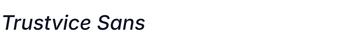 Trustvice Sans — TrustviceSans-MediumItalic.ttf