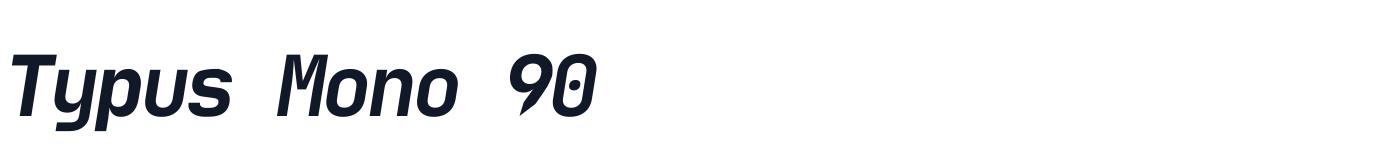Typus Mono 90 — TypusMono90-DemiboldItalic.ttf