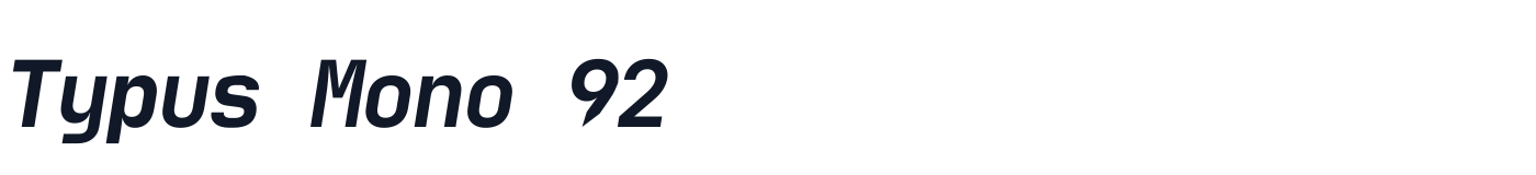 Typus Mono 92 — TypusMono92-DemiboldItalic.ttf