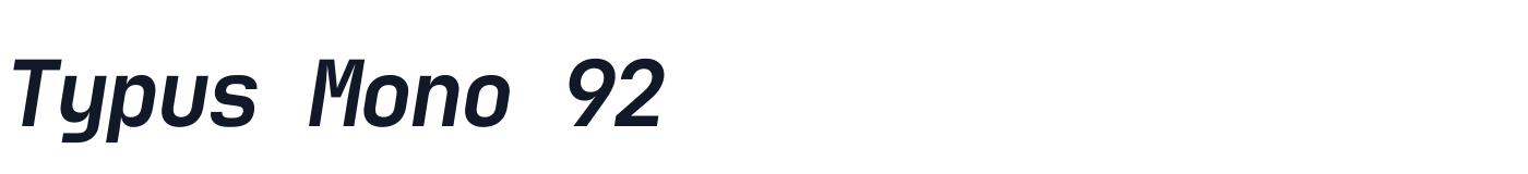 Typus Mono 92 — TypusMono92-SemiBoldItalic.ttf