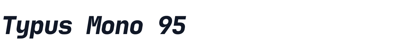 Typus Mono 95 — TypusMono95-BoldItalic.ttf