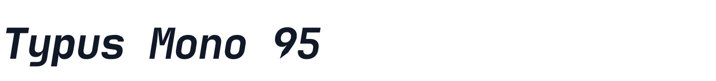 Typus Mono 95 — TypusMono95-DemiboldItalic.ttf