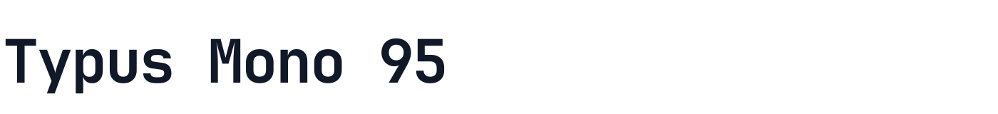 Typus Mono 95 — TypusMono95-SemiBold.ttf