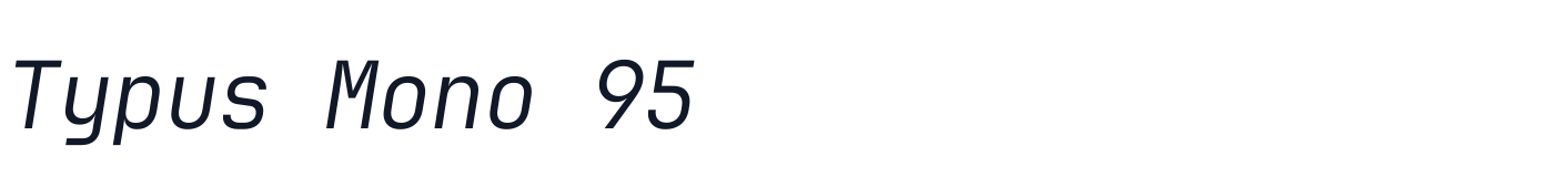 Typus Mono 95 — TypusMono95-ThinItalic.ttf