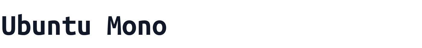 Ubuntu Mono — UbuntuMono-Bold.ttf