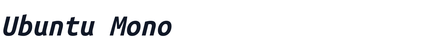 Ubuntu Mono — UbuntuMono-BoldItalic.ttf