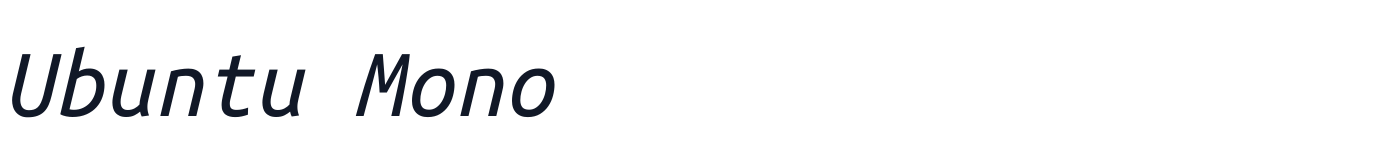 Ubuntu Mono — UbuntuMono-Italic.ttf