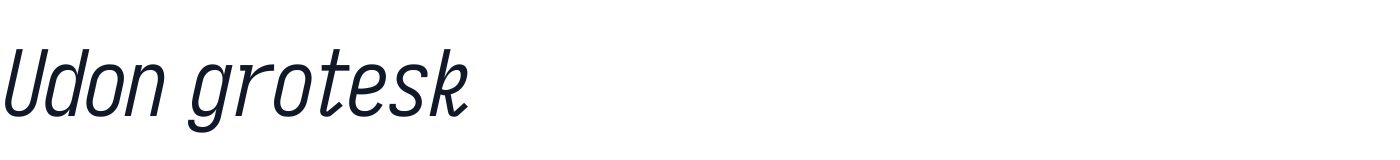 Udon grotesk — UdonGrotesk-CondensedItalic.ttf