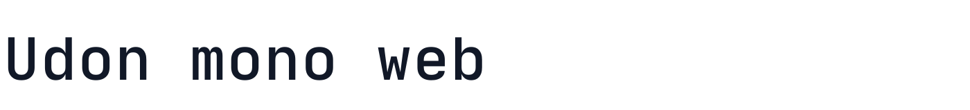 Udon mono web — UdonMonoWeb-ExtendedBold.ttf