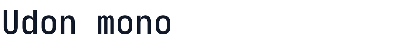 Udon mono — UdonMono-Bold.ttf